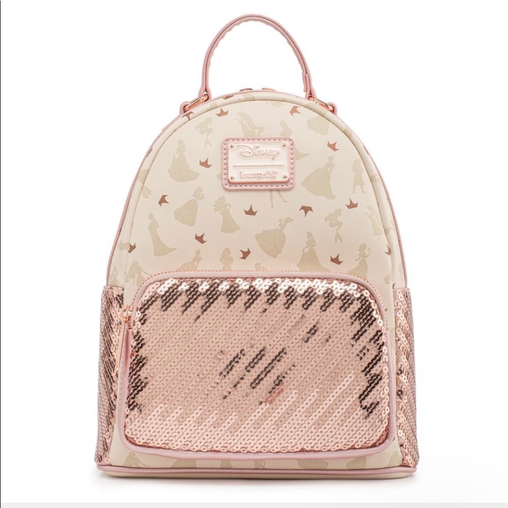 Nwt loungefly Disney ultimate princess sequin backpack